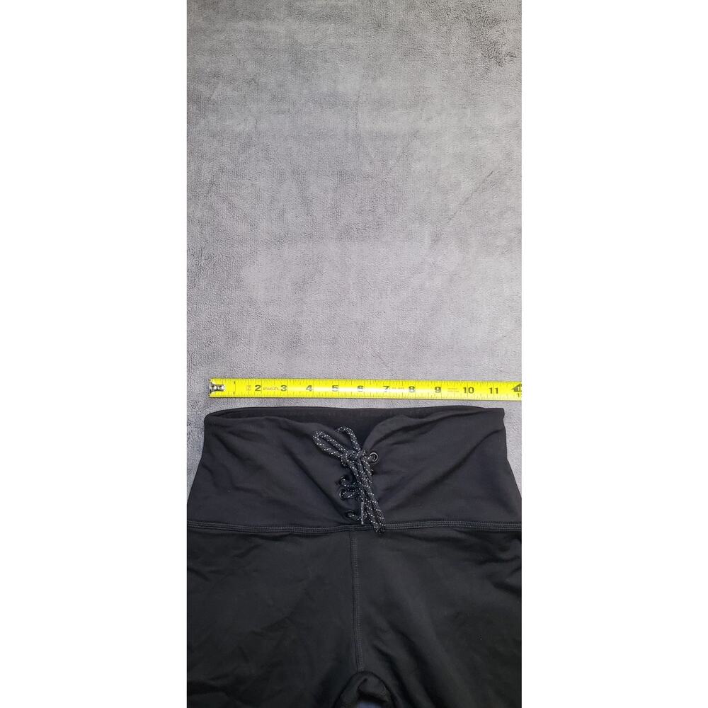 VICTORIAS SECRET PINK Size S Cozy Leggings Black Drawstring Yoga Hiking C10-8 - Picture 3 of 7